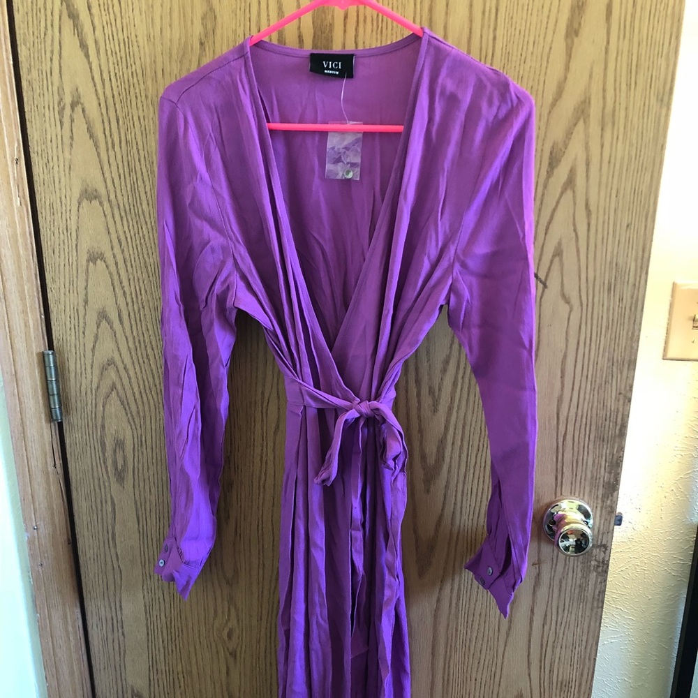 Long Sleeve Bardot Dress - NWT